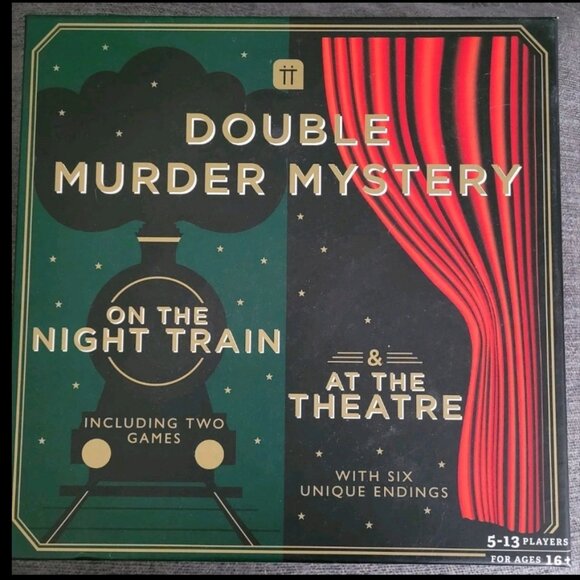 SEALED - Double Murder Mystery Escape Room Style Board Game - Train and Theatre - Picture 1 of 2